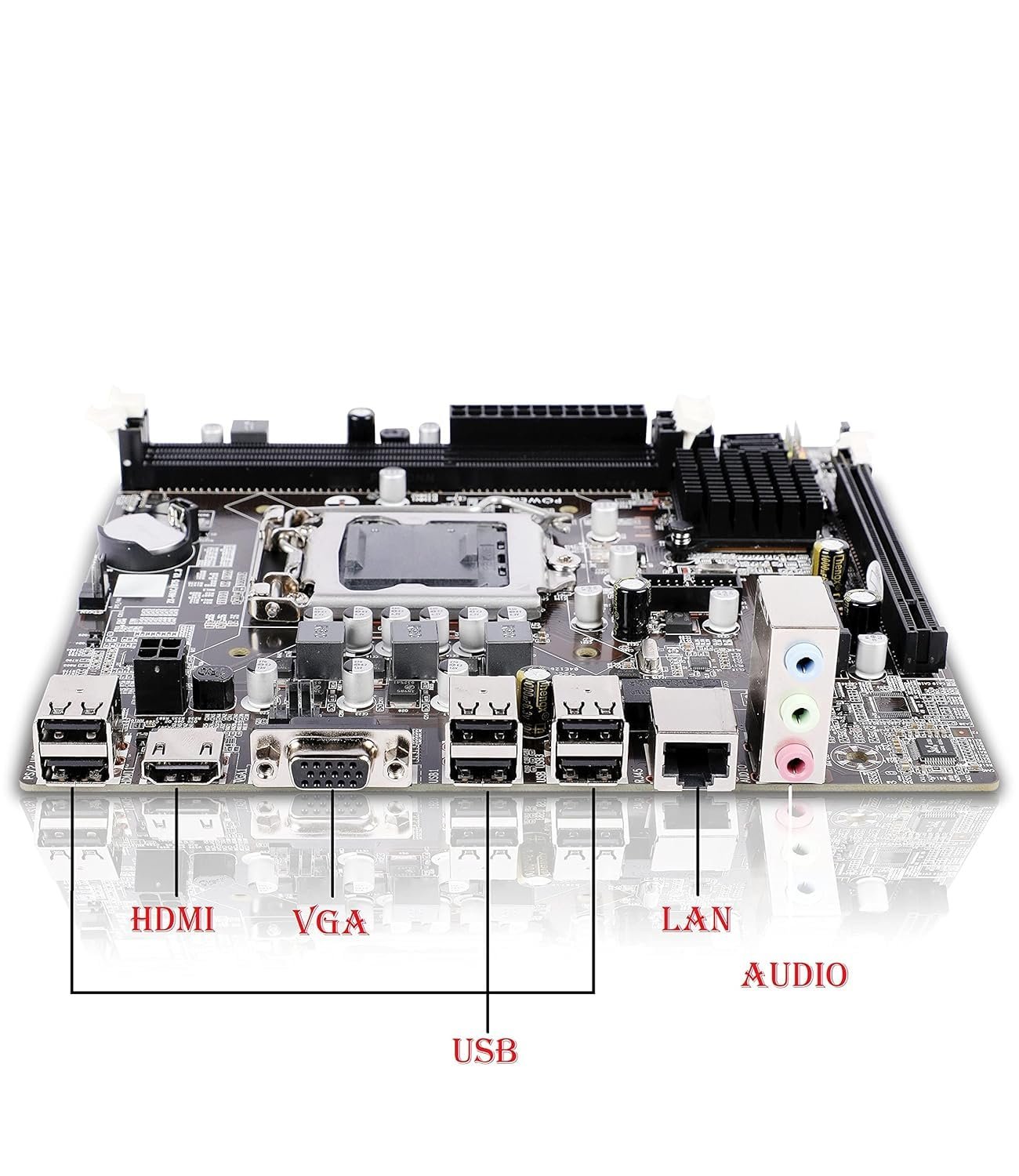 H61 Motherboard Pre-Assembled Kit with i5-3470/3570 3rd Gen Processor + 8GB DDR3 1600 MHz RAM + CPU Fan (1 Year Replacement Warranty)