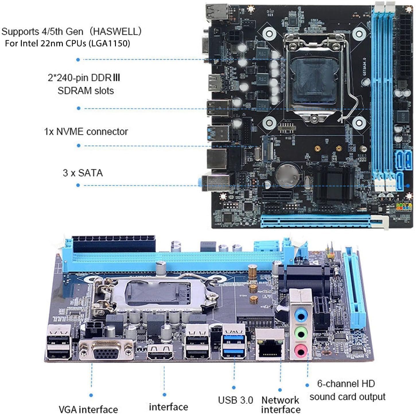 H81 Motherboard Combo with i7 4th Gen 4770/4790 + 8GB DDR3 1600MHz RAM + CPU Fan – Pre-Assembled & Pre-Tested Desktop Combo Ideal for Video Editing, Gaming & Multitasking with 1 Year Warranty